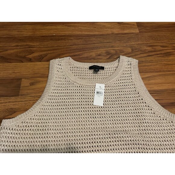 NWT Ann Taylor XXL Sweater Vest VISCOSE Crochet Knit Tank Top Sleeveless Pullove - Picture 8 of 8